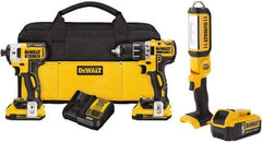 DeWALT - 20 Volt Cordless Tool Combination Kit - Includes Brushless Compact Drill/Driver & Impact Driver, Lithium-Ion Battery Included - Benchmark Tooling