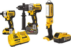 DeWALT - 20 Volt Cordless Tool Combination Kit - Includes Brushless Compact Hammer Drill & Impact Driver, Lithium-Ion Battery Included - Benchmark Tooling