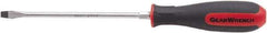 GearWrench - 3/16" Blade Width, 8-1/8" OAL Slotted Screwdriver - 4" Blade Length, Round Shank, Acetate with Rubber Grip Handle - Benchmark Tooling