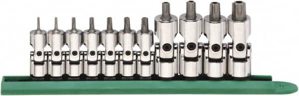 GearWrench - 11 Piece 1/4 & 3/8" Drive Torx Bit Socket Set - T8 to T55 Torx - Benchmark Tooling