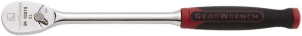 GearWrench - 1/4" Drive Pear Head Ratchet - Full Polish Chrome Finish, 8" OAL, 84 Gear Teeth, Standard Head - Benchmark Tooling