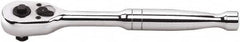 GearWrench - 1/2" Drive Pear Head Ratchet - Full Polish Chrome Finish, 9" OAL, 45 Gear Teeth, Full Polished Handle, Standard Head - Benchmark Tooling