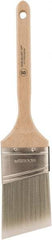 Wooster Brush - 2-1/2" Oval/Angle Polyester Angular Brush - 2-15/16" Bristle Length, 6-1/2" Wood Fluted Handle - Benchmark Tooling