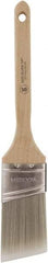 Wooster Brush - 2" Oval/Angle Polyester Angular Brush - 2-11/16" Bristle Length, 6-3/8" Wood Fluted Handle - Benchmark Tooling