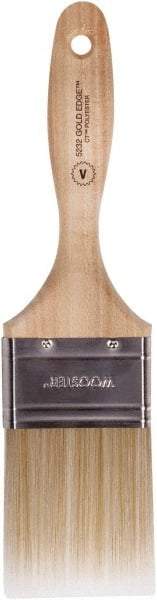 Wooster Brush - 2-1/2" Flat Polyester Varnish Brush - 2-15/16" Bristle Length, 5-1/4" Wood Beavertail Handle - Benchmark Tooling