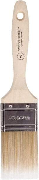 Wooster Brush - 2" Flat Polyester Varnish Brush - 2-11/16" Bristle Length, 4-9/16" Wood Beavertail Handle - Benchmark Tooling