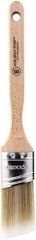 Wooster Brush - 1-1/2" Oval/Angle Polyester Angular Brush - 2-7/16" Bristle Length, 6-1/8" Wood Fluted Handle - Benchmark Tooling