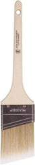 Wooster Brush - 2-1/2" Angled Polyester Angular Brush - 2-11/16" Bristle Length, 6-1/2" Wood Fluted Handle - Benchmark Tooling