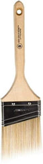 Wooster Brush - 3" Angled Polyester Angular Brush - 2-15/16" Bristle Length, 6-13/16" Wood Fluted Handle - Benchmark Tooling