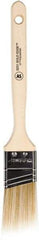 Wooster Brush - 1-1/2" Angled Polyester Angular Brush - 2-7/16" Bristle Length, 6-1/4" Wood Fluted Handle - Benchmark Tooling