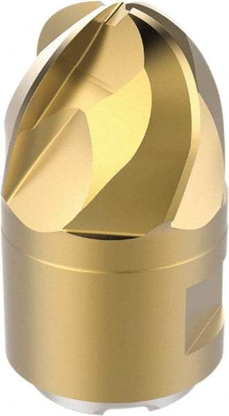 Seco - MP16 Grade MP3000 Carbide Ball Nose Milling Tip Insert - TiAIN/TiN Finish, 4 Flutes, 15.88mm Cutting Diam, 10mm Depth of Cut, 24.6mm Extension, 5/16" Cnr Rad - Benchmark Tooling