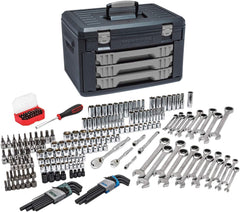 GearWrench - 232 Piece 1/4 & 3/8" Drive Mechanic's Tool Set - Comes in Blow Molded Case with 3 Drawers - Benchmark Tooling