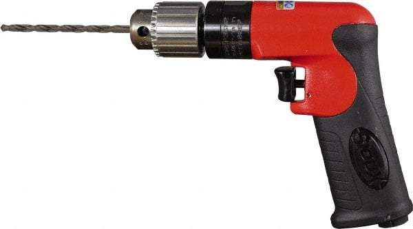 Sioux Tools - 1/4" Keyed Chuck - Pistol Grip Handle, 3,600 RPM, 12 LPS, 0.5 hp, 90 psi - Benchmark Tooling