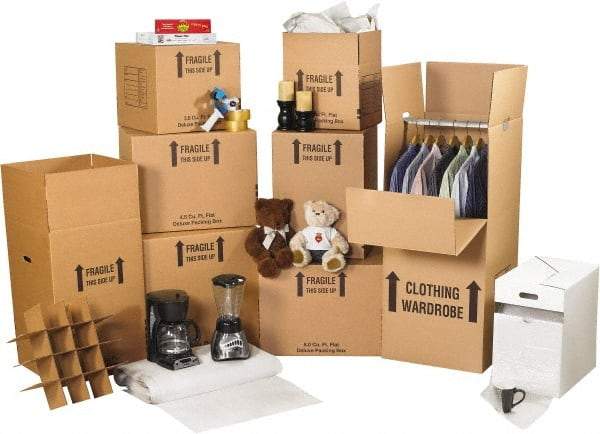 Made in USA - Moving & Box Kits Kit Type: Deluxe Home Moving Kit Number of Boxes: 118 - Benchmark Tooling