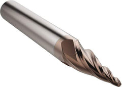 Seco - 4.89mm, 4 Flute, Single End, Solid Carbide, 2.5mm Corner Radius End Mill - 63mm OAL, 25° Helix, Right Hand Flute, 23.5mm LOC, Right Hand Cut - Benchmark Tooling