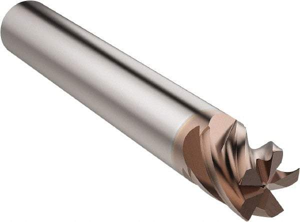 Seco - 9.5mm, 6 Flute, Single End, Solid Carbide, 0.5mm Corner Radius End Mill - 66mm OAL, 10° Helix, Right Hand Flute, 2.54mm LOC, Right Hand Cut - Benchmark Tooling