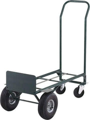 Ability One - 600 Lb Capacity 48" OAH Hand Truck - Steel Handle, Steel, Pneumatic Wheels - Benchmark Tooling