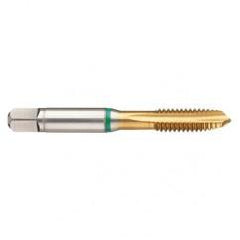 M12x1.0 6H 4-Flute Cobalt Green Ring Spiral Point Plug Tap-TiN - Benchmark Tooling