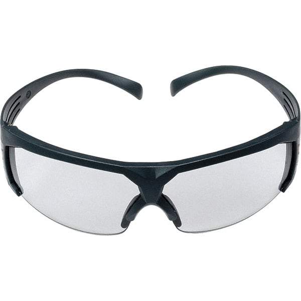 3M - Gray Lenses, Framed Safety Glasses - Scratch Resistant, Gray Frame, Size Universal, Wrap Around - Benchmark Tooling