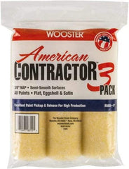 Wooster Brush - 3/8" Nap, 9" Wide Paint Roller Cover - Semi-Smooth Texture, Knitted - Benchmark Tooling