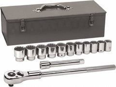 GearWrench - 13 Piece 3/4" Drive Chrome Finish Socket Set - 12 Points, 7/8" to 1-1/2" Range, Inch Measurement Standard - Benchmark Tooling