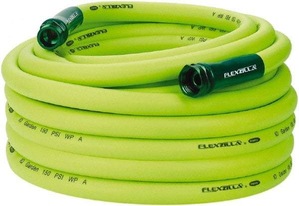 Legacy - 75' Long Garden Hose - 3/4" Diam, 3/4" GHT, Hybrid Polymer, 150 psi, All Season, Green - Benchmark Tooling