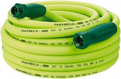 Legacy - 50' Long Garden Hose - 5/8" Diam, 3/4" GHT, Hybrid Polymer, 150 psi, All Season, Green - Benchmark Tooling