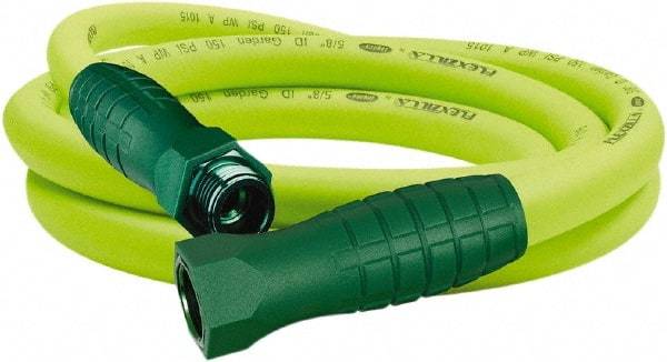 Legacy - 10' Long Garden Lead-In Hose - 5/8" Diam, 3/4" GHT, Hybrid Polymer, 150 psi, All Season, Green - Benchmark Tooling