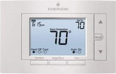 White-Rodgers - 50 to 99°F, 4 Heat, 2 Cool, Digital Nonprogrammable Multi-Stage Thermostat - 20 to 30 Volts, 1.77" Inside Depth x 1.77" Inside Height x 5-1/4" Inside Width, Horizontal Mount - Benchmark Tooling