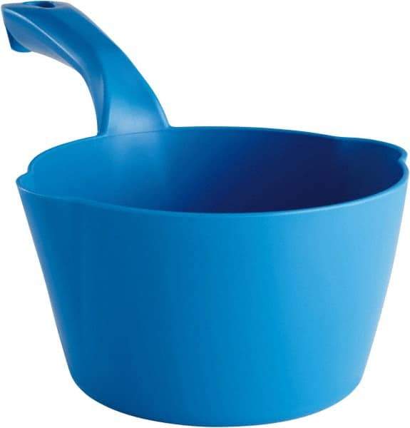 Remco - 32 oz Blue Polypropylene Round Bottom Scoop - 6.8" Wide x 5.3" Deep Bowl, 5-1/2" Handle Length, 11.6" OAL - Benchmark Tooling