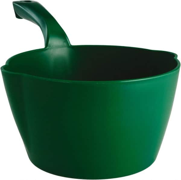 Remco - 64 oz Green Polypropylene Round Bottom Scoop - 8.3" Wide x 4-1/2" Deep Bowl, 5-1/2" Handle Length, 13" OAL - Benchmark Tooling