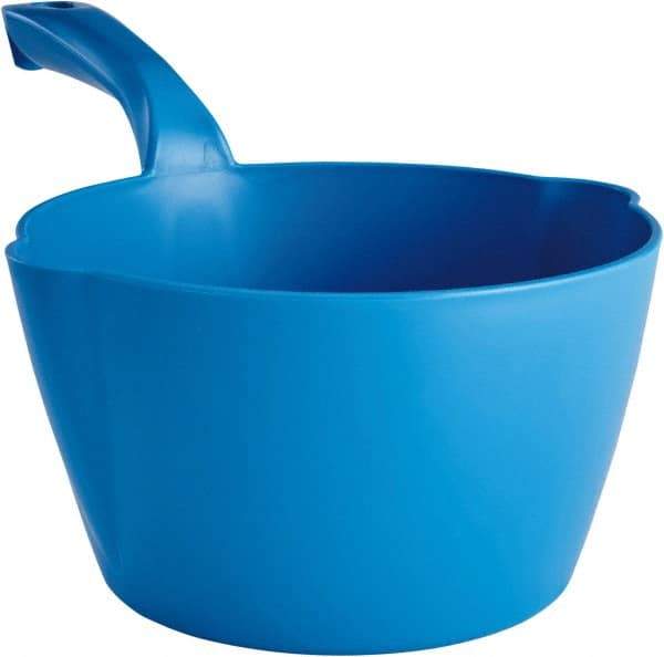 Remco - 64 oz Blue Polypropylene Round Bottom Scoop - 8.3" Wide x 4-1/2" Deep Bowl, 5-1/2" Handle Length, 13" OAL - Benchmark Tooling