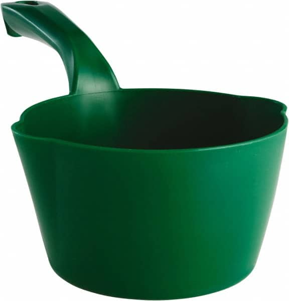 Remco - 32 oz Green Polypropylene Round Bottom Scoop - 6.8" Wide x 5.3" Deep Bowl, 5-1/2" Handle Length, 11.6" OAL - Benchmark Tooling