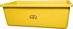 Remco - 70 Gal Yellow Rectangular Polyethylene Tub - 17" High x 26-1/2" Diam - Benchmark Tooling