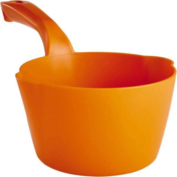 Remco - 32 oz Orange Polypropylene Round Bottom Scoop - 6.8" Wide x 5.3" Deep Bowl, 5-1/2" Handle Length, 11.6" OAL - Benchmark Tooling