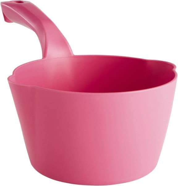 Remco - 32 oz Pink Polypropylene Round Bottom Scoop - 6.8" Wide x 5.3" Deep Bowl, 5-1/2" Handle Length, 11.6" OAL - Benchmark Tooling