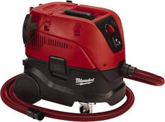 Milwaukee Tool - 8 Gal Plastic Tank, Electric Powered Wet/Dry Vacuum - 1.96 Peak hp, 120 Volt, 21 Amps, 13' Hose Fitting - Benchmark Tooling