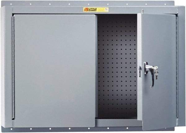 Little Giant - Wall Storage Cabinet - Steel, 36" Wide x 10" Deep x 24" High, Gray - Benchmark Tooling