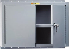 Little Giant - 2 Shelf Wall Storage Cabinet - Steel, 48" Wide x 10" Deep x 24" High, Gray - Benchmark Tooling