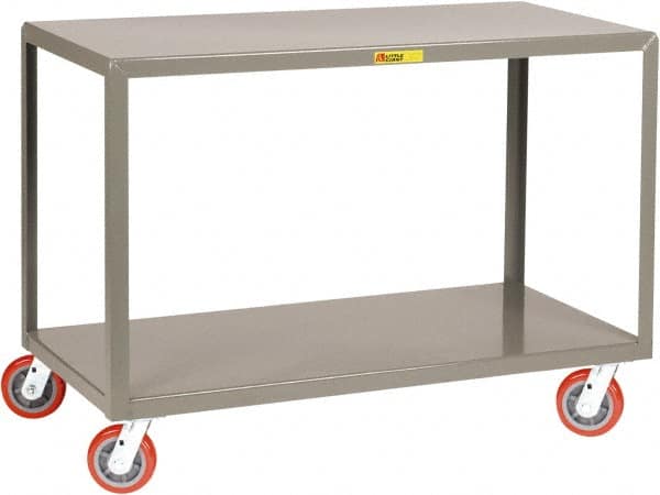 Little Giant - Mobile Table - Fixed Leg, Gray, 48" Long x 30" Deep x 34" High - Benchmark Tooling