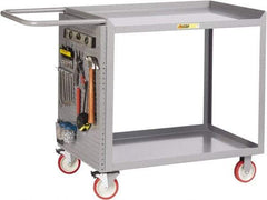 Little Giant - 1,200 Lb Capacity, 24" Wide x 48" Long x 35-1/2" High Maintenance Cart - 2 Shelf, Steel, Polyurethane Casters - Benchmark Tooling