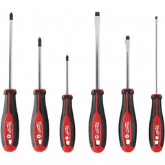 Milwaukee Tool - Screwdriver Sets Screwdriver Types Included: Phillips; Slotted Number of Pieces: 6 - Benchmark Tooling