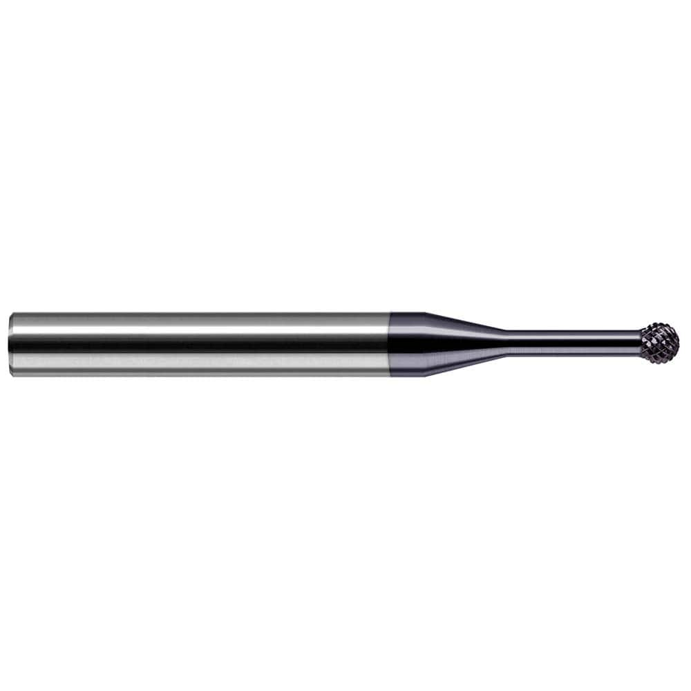 Harvey Tool - 1/4" Cut Diam, 1/4" Shank Diam, Solid Carbide Double Cut Sphere Burr - Exact Industrial Supply