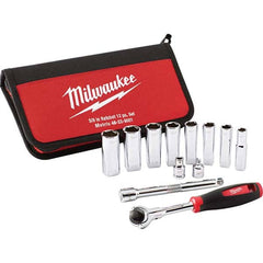 Milwaukee Tool - Socket Sets Measurement Type: Metric Drive Size: 3/8 - Benchmark Tooling