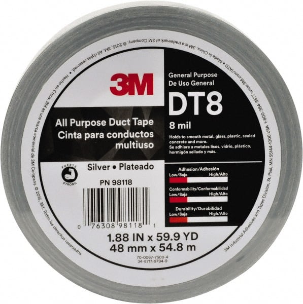 3M - 54.8m x 2" x 11 mil Black Polyethylene Film Duct Tape - Benchmark Tooling