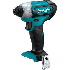 Makita - 12 Volt, 1/4" Drive, 80 Ft/Lb Torque, Cordless Impact Driver - Pistol Grip Handle, 2600 RPM, Lithium-Ion, Bare Tool - Benchmark Tooling