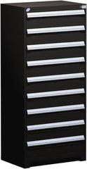 Rousseau Metal - 9 Drawer, Modular Storage Cabinet - Steel, 36" Wide x 24" Deep x 60" High, Black - Benchmark Tooling