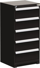 Rousseau Metal - 5 Drawer, Modular Storage Cabinet - Steel, 30" Wide x 27" Deep x 46" High, Black - Benchmark Tooling
