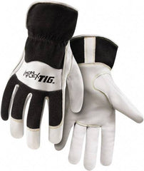 Steiner - Size S Unlined Palm, Fleece Kidskin Welding Glove - Slip-On Cuff, For TIG - Benchmark Tooling