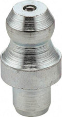 Umeta - Straight Head Angle, M8 Drive-In Stainless Steel Drive-In Grease Fitting - 10mm Hex, 15mm Overall Height, 5.5mm Shank Length - Benchmark Tooling